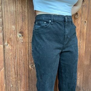 RALPH LAUREN Straight leg Jeans, Black, High rise waist